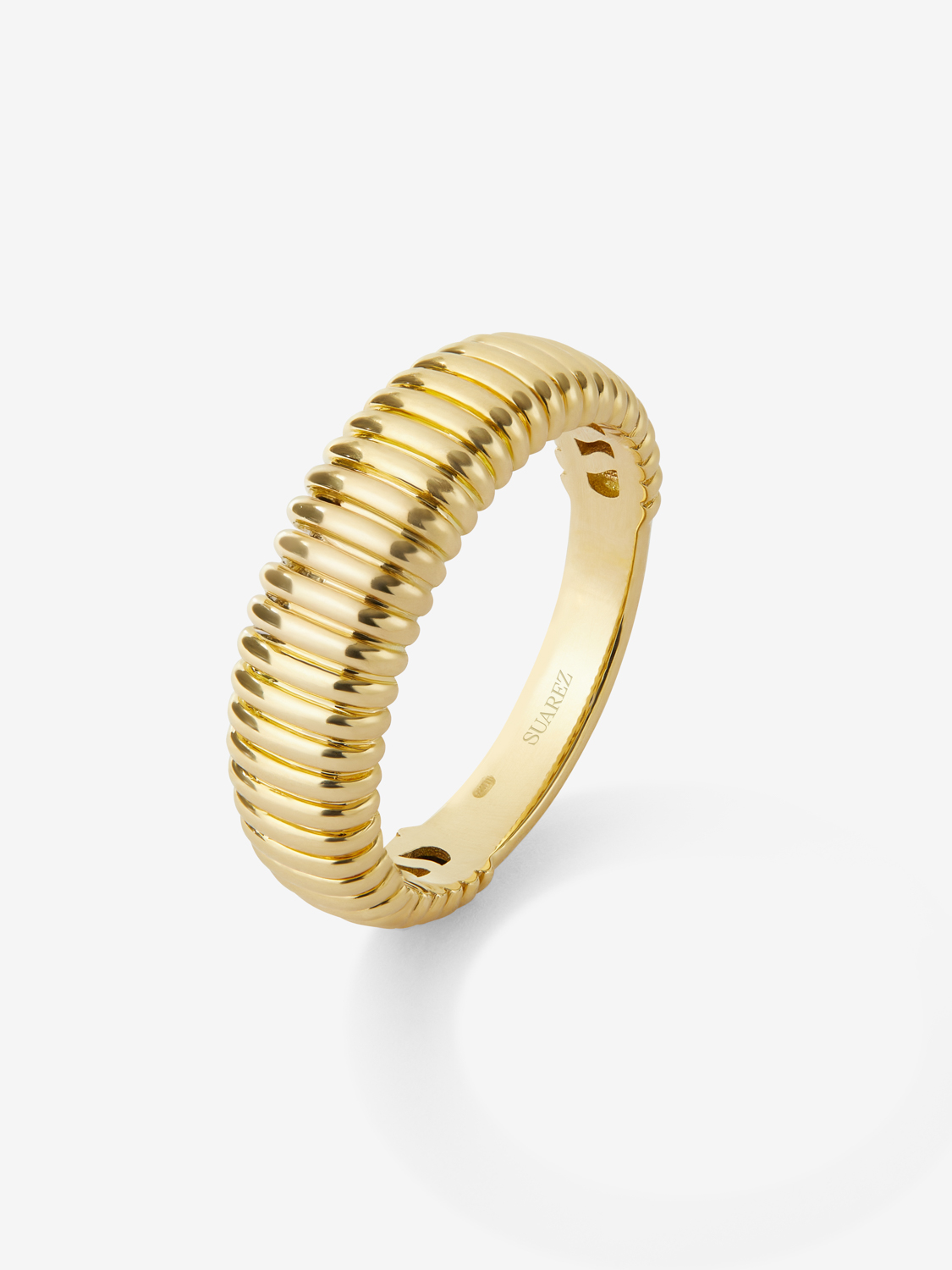 18K Yellow Gold Fluted Ring