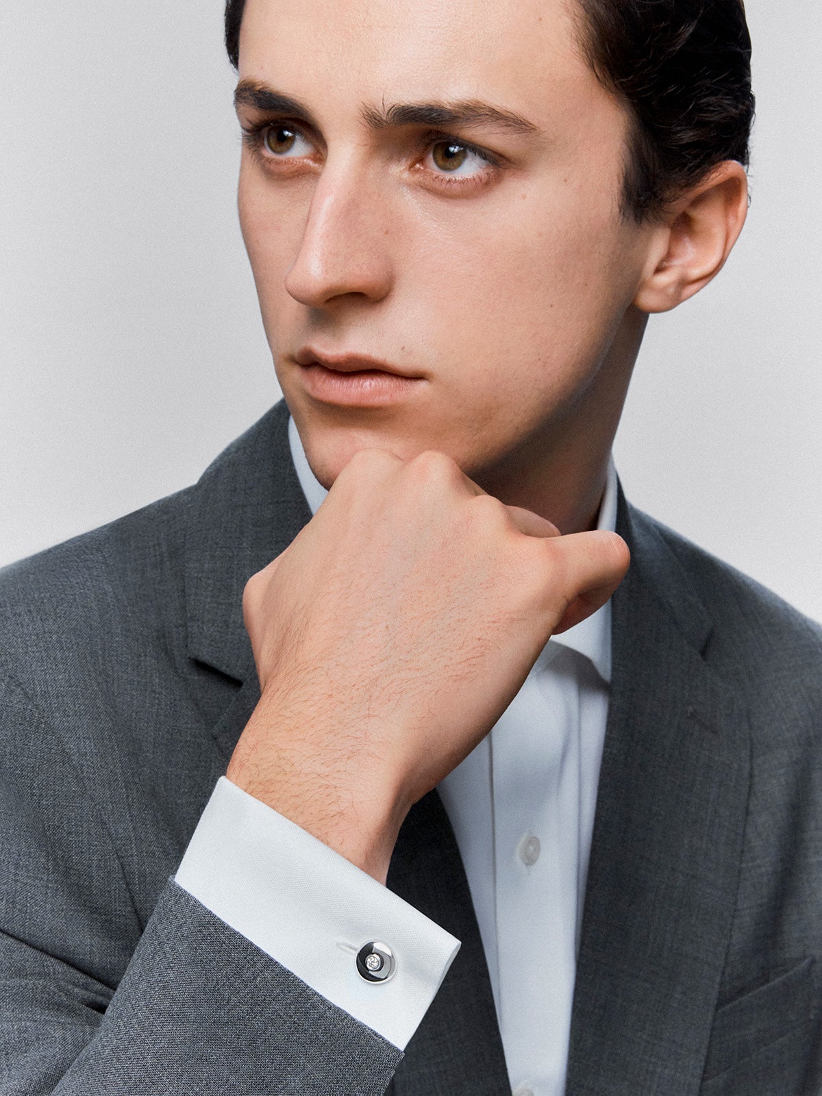 White Gold and Diamond Cufflinks