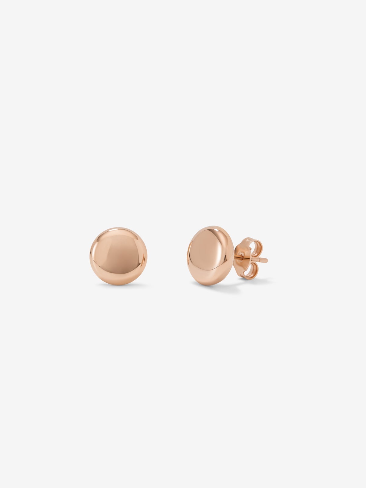 18K rose gold earrings with circular shape