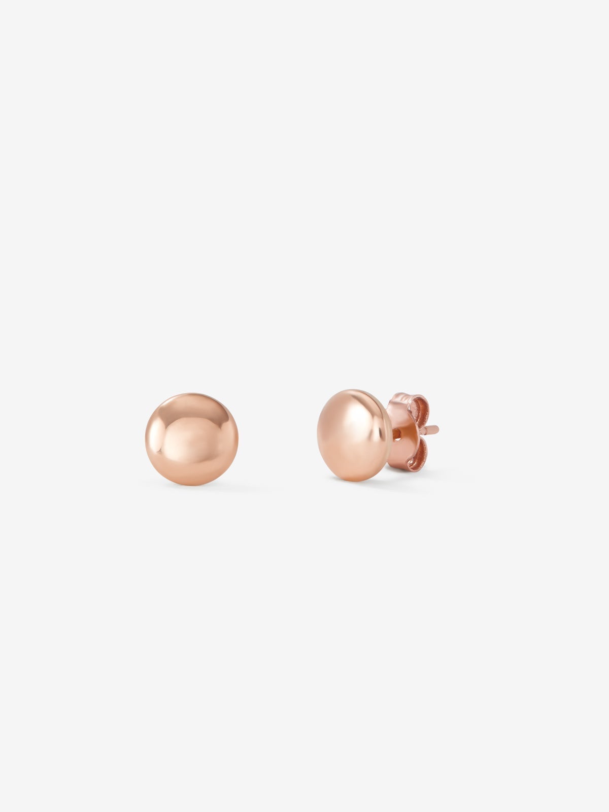 18K rose gold earrings with circular shape